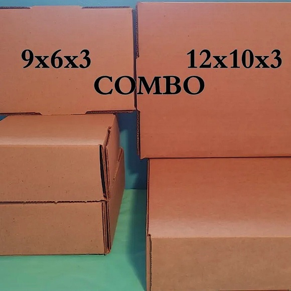 NO TAPE REQUIRED 100 Combo 50 Small 9x7x3 and 50 12x10x3 Large Shipping Boxes - Picture 1 of 11